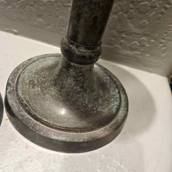 Pier 1 Metal Green Candlestick Candle Holder 25" - Picture 2 of 6